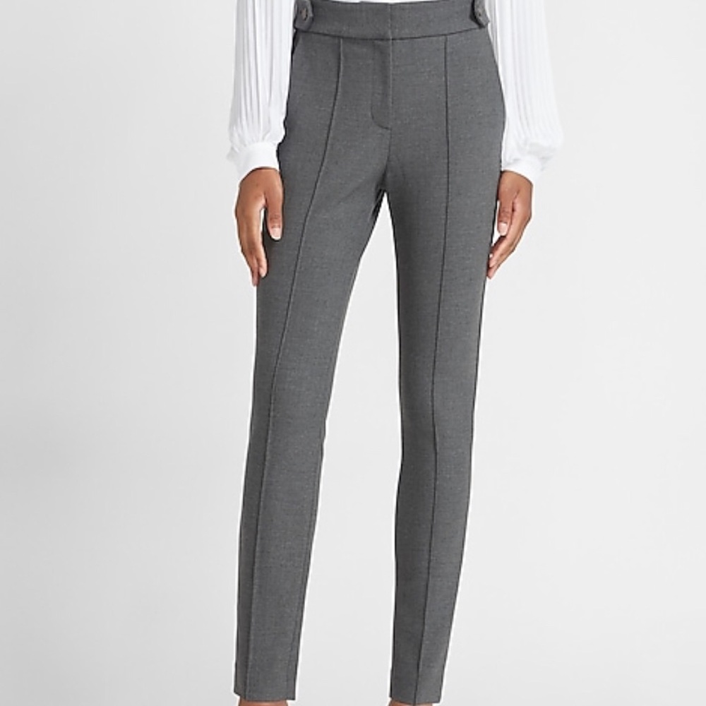 NWT Express High Waisted Soft & Sleek Button Tab Skinny Pant
